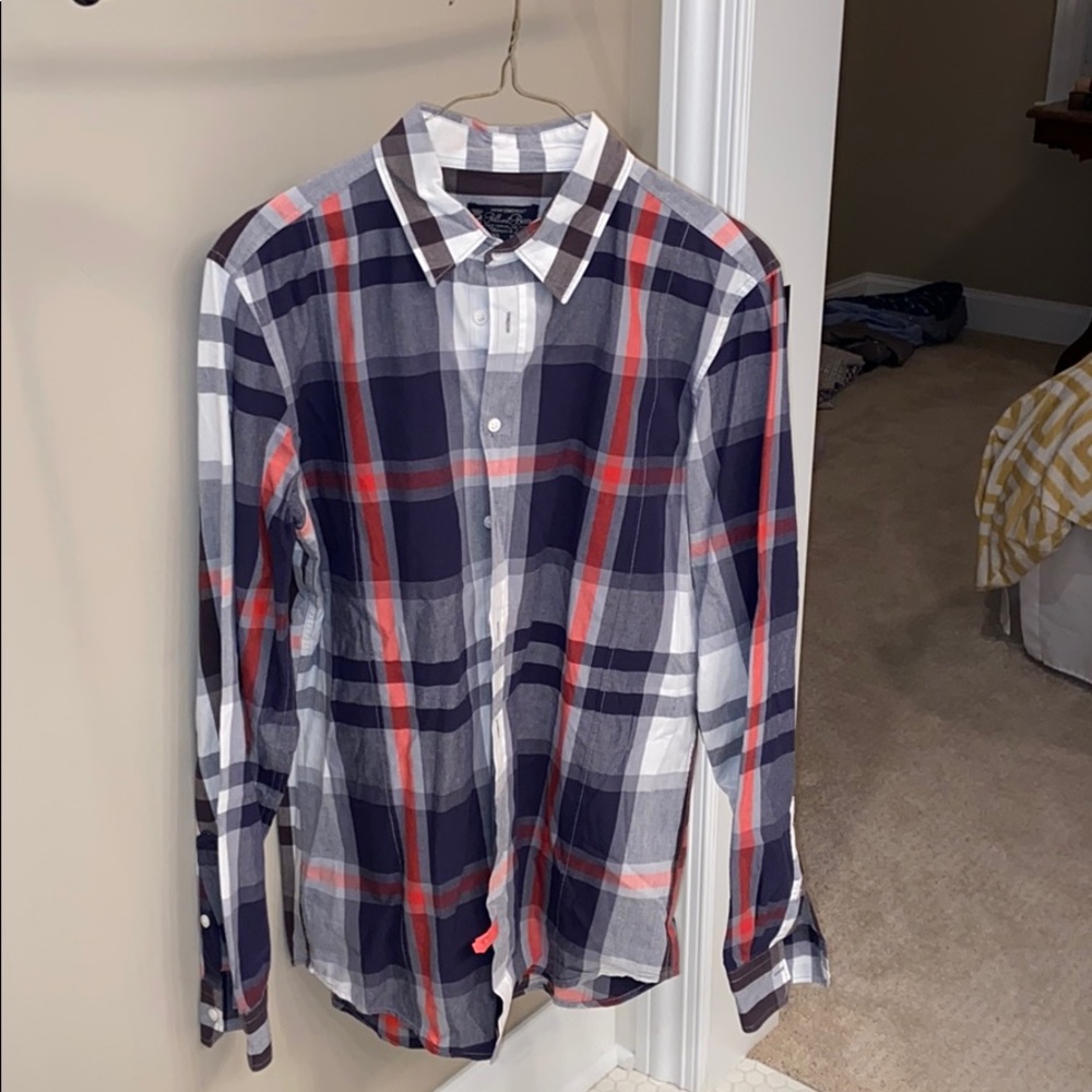 Large plaid dress shirt